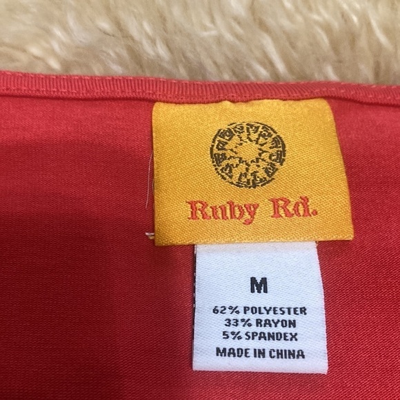 Ruby Rd hot tropics twist knit hem top size M - Picture 3 of 8